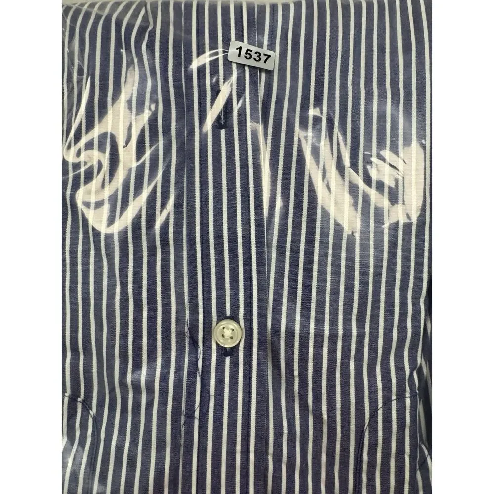 Polo Ralph Lauren Boys Striped Button Shirt Youth L 16-18 Blue White